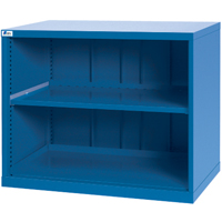 Shelf Cabinets, Steel, 33-1/2" H x 40-1/4" W x 22-1/2" D, Bright blue Haskins Industrial Inc.
