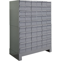Industrial Drawer Cabinets With Base, 60 Drawers, 34-1/8" W x 12-1/4" D x 48-1/8" H, Grey Haskins Industrial Inc.