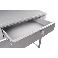 Open Floor Style Shop Desk, 34-1/2" W x 30" D x 53" H, Grey Haskins Industrial Inc.