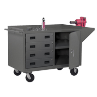 Mobile Workbench Cabinet, Steel Surface Haskins Industrial Inc.
