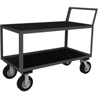 Low Profile Instrument Cart, 2 Tiers, 24-1/4" W x 39" D x 40-15/16" H, 1200 lbs. Cap. Haskins Industrial Inc.