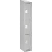 Casiers Clean Line, 3 niveaux, 12" x 18" x 78", Acier, Gris, Rivet (assembl&eacute;) Haskins Industrial Inc.