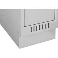 Clean Line Lockers, 2 -tier, Bank of 4, 48" x 18" x 76", Steel, Charcoal, Rivet (Assembled) Haskins Industrial Inc.