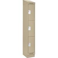 Casiers Clean Line, 3 niveaux, 12" x 18" x 82", Acier, Beige, Rivet (assembl&eacute;) Haskins Industrial Inc.