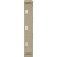 Casiers Clean Line, 3 niveaux, 12" x 18" x 82", Acier, Beige, Rivet (assembl&eacute;) Haskins Industrial Inc.