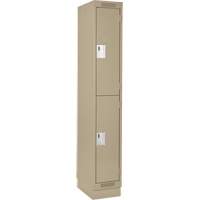 Casiers Clean Line, 2 niveaux, 12" x 18" x 76", Acier, Beige, Rivet (assembl&eacute;) Haskins Industrial Inc.