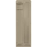 Clean Line Lockers, Bank of 2, 24" x 18" x 82", Steel, Beige, Rivet (Assembled), Perforated Haskins Industrial Inc.