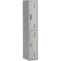 Concorde Heavy-Duty Lockers, 2 -tier, 12" x 18" x 72", Steel, Grey, Welded (Assembled) Haskins Industrial Inc.