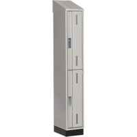 Concorde Heavy-Duty Lockers, 2 -tier, 12" x 18" x 82", Steel, Grey, Welded (Assembled) Haskins Industrial Inc.