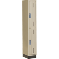 Concorde Heavy-Duty Lockers, 2 -tier, 12" x 18" x 76", Steel, Beige, Welded (Assembled) Haskins Industrial Inc.
