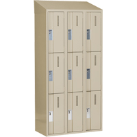 Concorde Heavy-Duty Lockers, 3 -tier, Bank of 3, 36" x 18" x 78", Steel, Beige, Welded (Assembled) Haskins Industrial Inc.