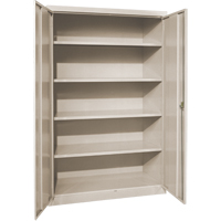 Armoires de rangement Hi-Boy profondes, Acier, 4 Tablettes, 72" h x 36" la x 24" P, Beige Haskins Industrial Inc.