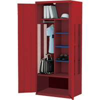 Casier de luxe pour &eacute;quipement, Acier, 36" la x 24" p x 72" h, Rouge Haskins Industrial Inc.