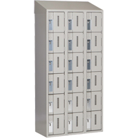 Concorde Heavy-Duty Lockers, 6 -tier, Bank of 3, 36" x 18" x 78", Steel, Grey, Welded (Assembled) Haskins Industrial Inc.