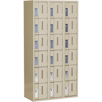 Concorde Heavy-Duty Lockers, 6 -tier, Bank of 3, 36" x 18" x 72", Steel, Beige, Welded (Assembled) Haskins Industrial Inc.