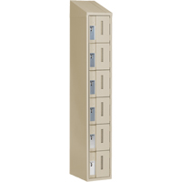 Concorde Heavy-Duty Lockers, 6 -tier, 12" x 18" x 78", Steel, Beige, Welded (Assembled) Haskins Industrial Inc.