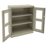 C-Thru Counter High Cabinet, Steel, 2 Shelves, 42" H x 36" W x 18" D Haskins Industrial Inc.