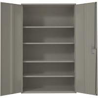 Armoire de rangement Hi-Boy tr&egrave;s large, Acier, 4 Tablettes, 72" h x 48" la x 24" P, Gris Haskins Industrial Inc.