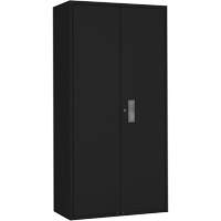 Armoire garde-robe, Acier, 36" la x 18" p x 72" h, Noir Haskins Industrial Inc.