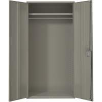 Armoire garde-robe, Acier, 36" la x 18" p x 72" h, Gris Haskins Industrial Inc.