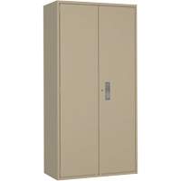 Armoire garde-robe, Acier, 36" la x 18" p x 72" h, Beige Haskins Industrial Inc.