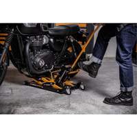 ATV and Motorcycle Jack, 0.75 Ton(s) Capacity, 4-2/3" Lowered, 14-1/2" Raised, Manual Hydraulic Haskins Industrial Inc.
