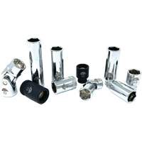 Chrome Finish Socket Set with Rail, 10 Pieces, 1/4"/3/8" Drive Size Haskins Industrial Inc.