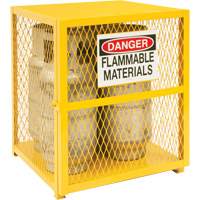 Gas Cylinder Storage Cabinet, 4 Cylinder Capacity, 30" W x 30" D x 35" H, Yellow Haskins Industrial Inc.
