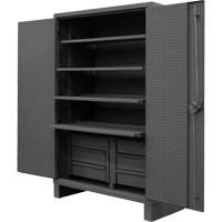 Extra Heavy-Duty Slide-Out Shelf Cabinet, Steel, 4 Shelves, 78" H x 48" W x 24" D, Grey Haskins Industrial Inc.