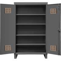 Heavy-Duty Outdoor Cabinet, Steel, 4 Shelves, 78" H x 60" W x 24" D, Grey Haskins Industrial Inc.