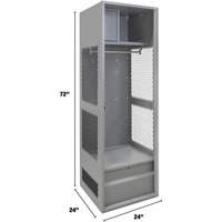 Casier pour &eacute;quipement, Acier, 24" la x 24" p x 72" h, Gris Haskins Industrial Inc.