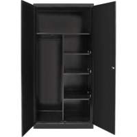 Combination Storage Cabinet, 36" W x 18" D x 72" H, Black Haskins Industrial Inc.