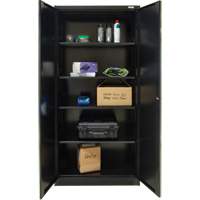 Armoire de rangement Hi-Boy, Acier, 4 Tablettes, 72" h x 36" la x 18" P, Noir Haskins Industrial Inc.