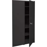 Armoire d'entreposage, Acier, 4 Tablettes, 78" h x 36" la x 24" P, Noir Haskins Industrial Inc.