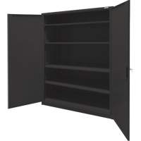 Armoire d'entreposage, Acier, 4 Tablettes, 78" h x 48" la x 24" P, Noir Haskins Industrial Inc.