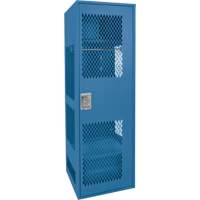 Casier pour &eacute;quipement avec porte, Acier, 24" la x 18" p x 72" h, Bleu fonc&eacute; Haskins Industrial Inc.