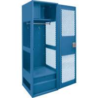 Casier pour &eacute;quipement avec porte, Acier, 24" la x 18" p x 72" h, Bleu fonc&eacute; Haskins Industrial Inc.