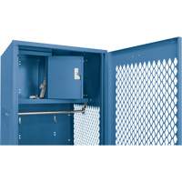 Casier pour &eacute;quipement avec porte, Acier, 24" la x 18" p x 72" h, Bleu fonc&eacute; Haskins Industrial Inc.