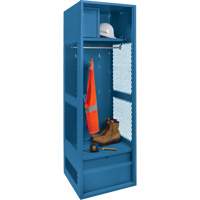 Casier pour &eacute;quipement, Acier, 24" la x 18" p x 72" h, Bleu fonc&eacute; Haskins Industrial Inc.