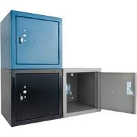 Casier cubique empilable, 12" x 12" x 12", Acier, Gris, D&eacute;mont&eacute; Haskins Industrial Inc.