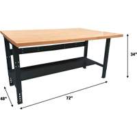 Industrial Modular Workbench, 1000 lbs. Cap., 72" W x 48" D Haskins Industrial Inc.