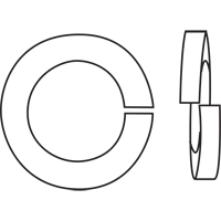 Rondelle d'arr&ecirc;t fendue, 1/4", Zinc jaune Haskins Industrial Inc.