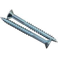 Flat SOC Wood Screws, #10 x 2" L, Zinc Plated Haskins Industrial Inc.