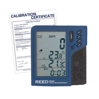 Compteur de monoxyde de carbone avec temp&eacute;rature et humidit&eacute; avec certificat de calibration Haskins Industrial Inc.