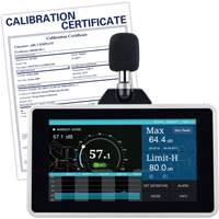Desktop/Wall Mount Sound Level Meter with Calibration Certificate, 30 - 130 dB Measuring Range Haskins Industrial Inc.