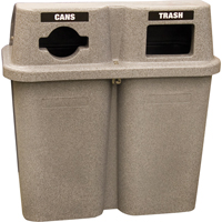 Recycling Containers Bullseye, Curbside, Plastic, 2 x 22 US gal. Haskins Industrial Inc.