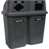 Recycling Containers Bullseye, Curbside, Plastic, 2 x 22 US gal. Haskins Industrial Inc.