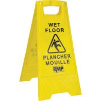 Safety Wet Floor Sign, Bilingual with Pictogram Haskins Industrial Inc.