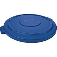 Brute&reg; Round Trash Can Top, Flat Lid, Plastic, Fits Container Size: 22-1/4" Dia. Haskins Industrial Inc.
