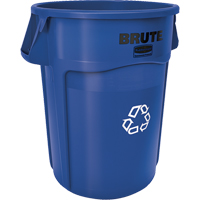 BRUTE&reg; Round Recycling Containers, Bulk, Plastic, 44 US gal. Haskins Industrial Inc.